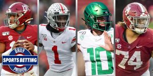 Tua Tagovailoa, Jeff Okudah, Justin Herbert and Jedrick Wills