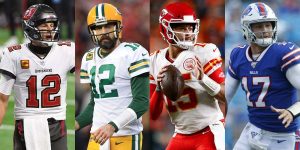 om Brady - Aaron Rodgers - Matrick Mahomes - Josh Allen