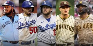 Vladimir Guerrero Jr., Mookie Betts, Max Muncy, Manny Machado, and Fernando Tatis Jr.