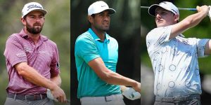 Cameron Young, Tony Finau, and Emiliano Grillo